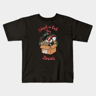 Adopt a Cat for Xmas Kids T-Shirt